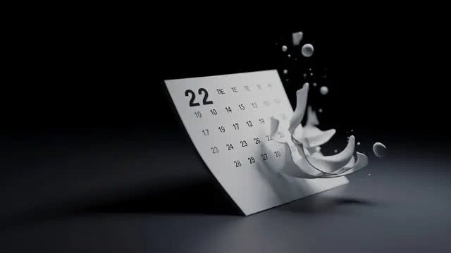 pngtree minimalist tear off calendar in 3d illustrating the transition from day image 3626963